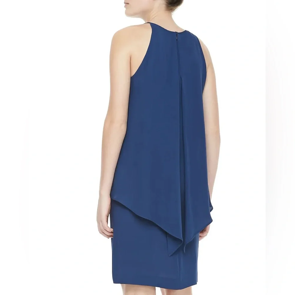 THEORY Womens Sleeveless Dress Lyall Solid Blue - Picture 3 of 9